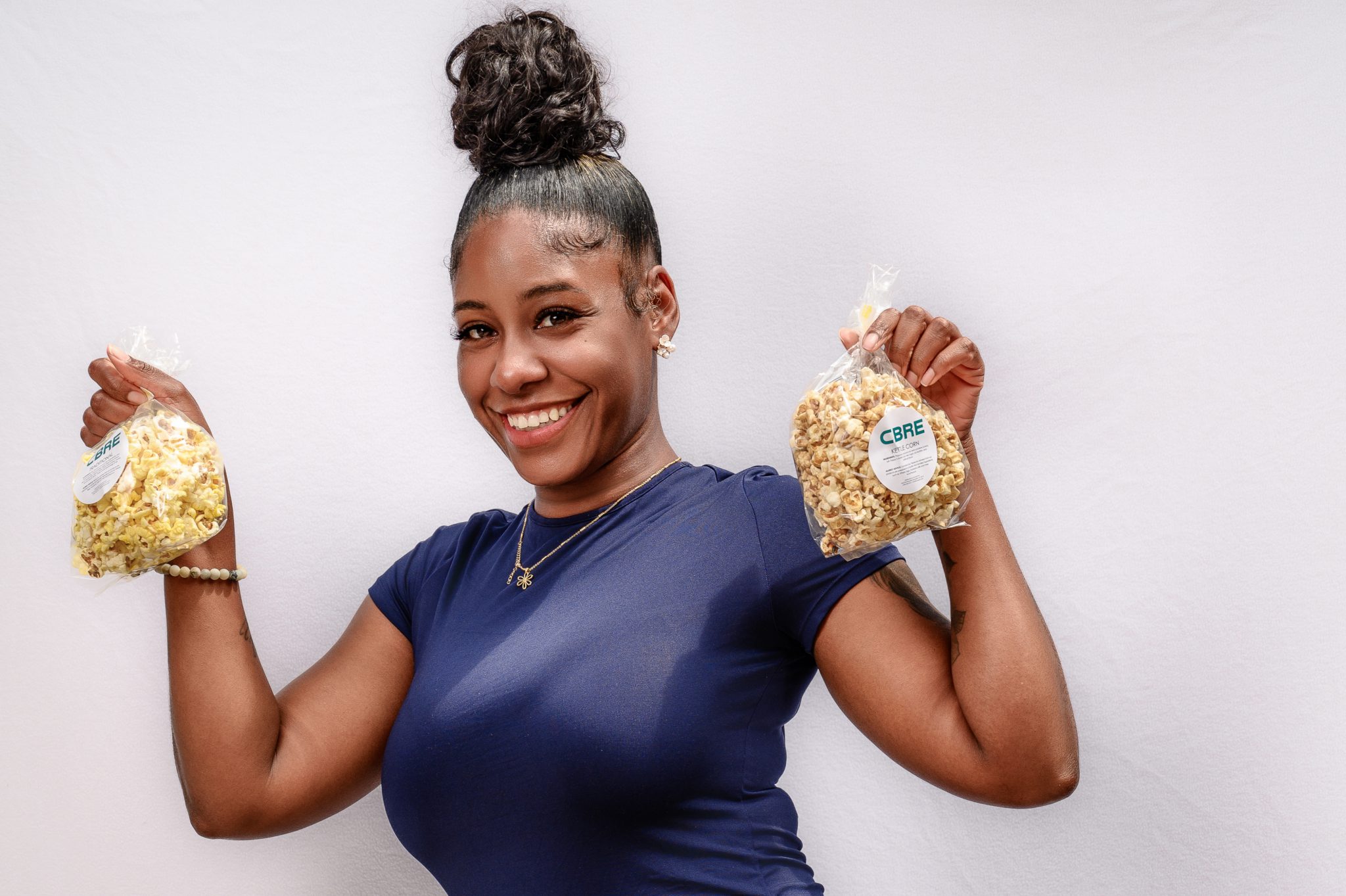 Guest with Individual Popcorn Bags Individually bagged popcorn for grab and go convenience during events or gifting