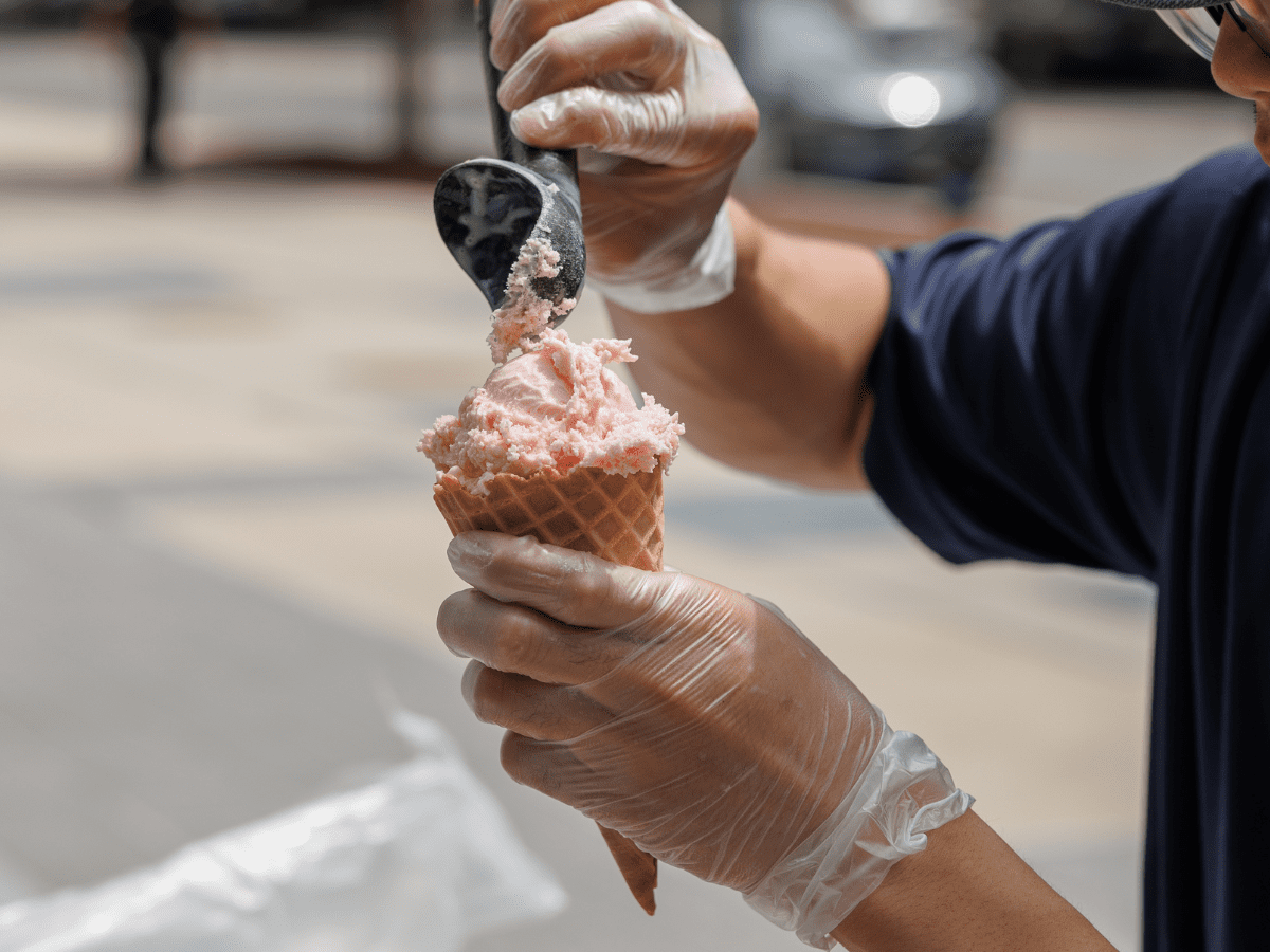 Fresh Scooped Ice Cream Cone